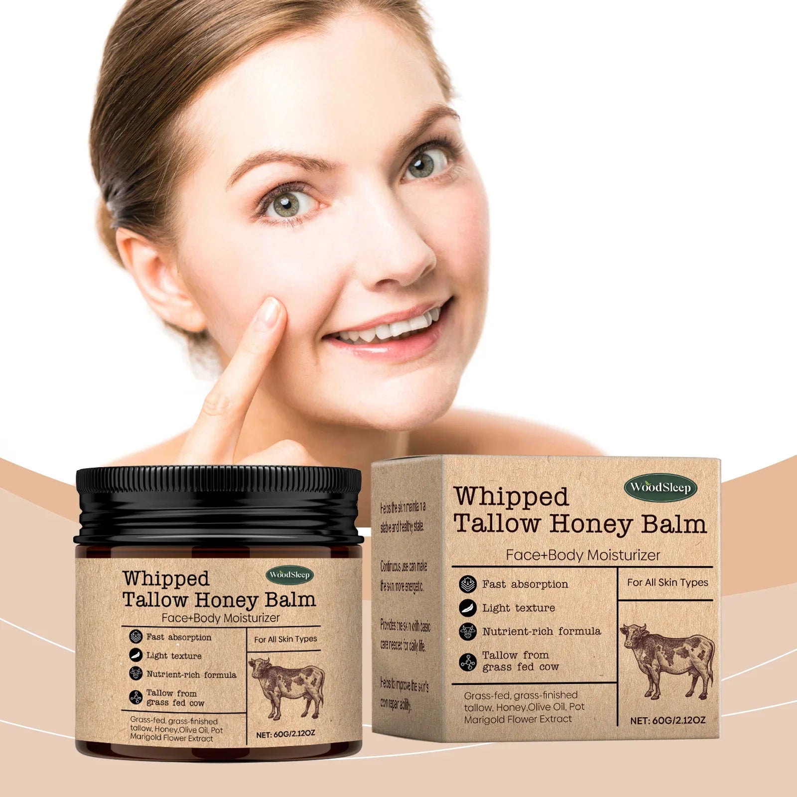 WoodSleep Beef Tallow Moisturizer Cream