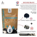 Duo filtrant : céramiques filtrantes + charbon végétal actif - filtre à eau naturel