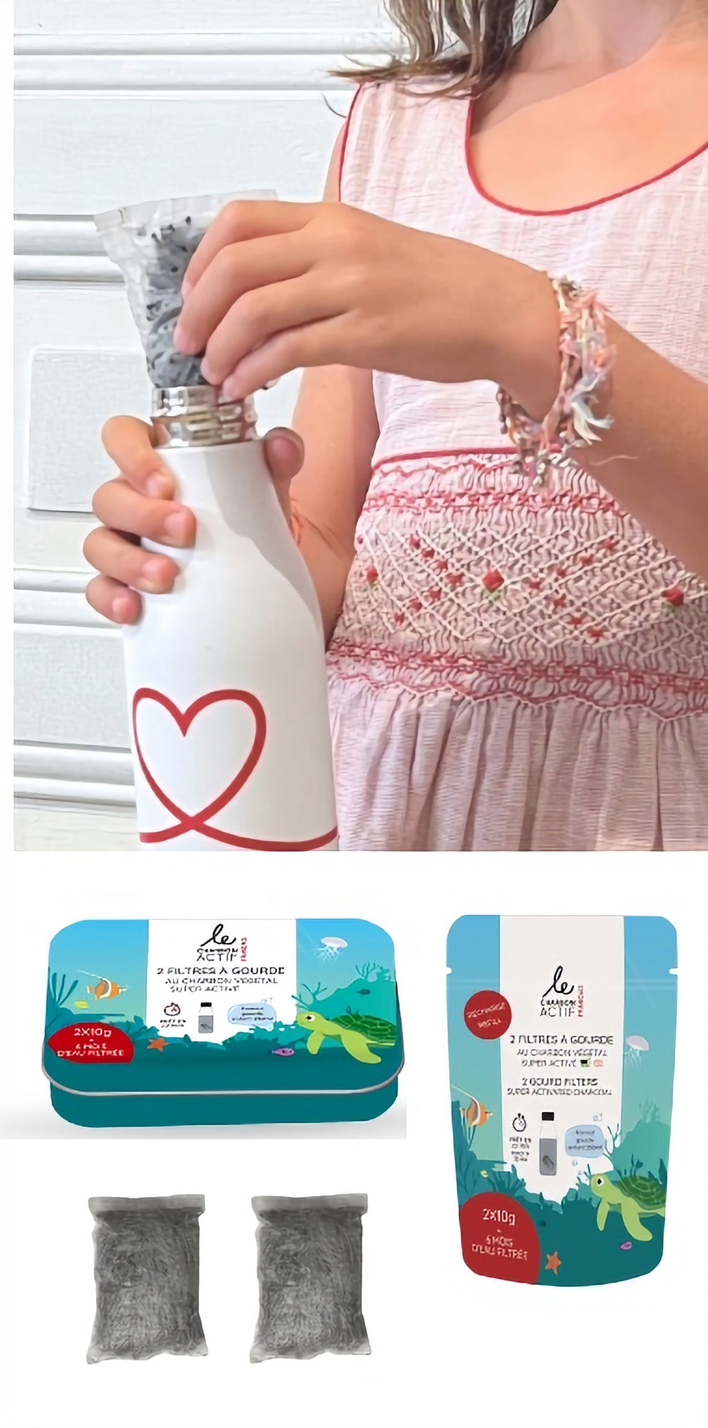 Lot de 2 filtres à gourde nomades enfant RECHARGE
